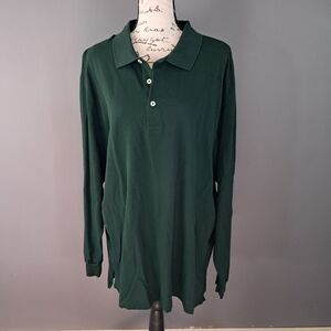 Vintage Ralph Lauren Polo Golf XL Green Golf Long Sleeve Shirt Embroidered Logo